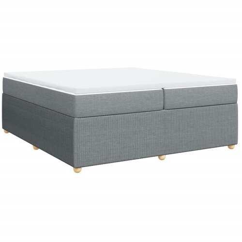 Maison Chic Box spring postelja - Vzmetna postelja z vzmetnico svetlo siva 200x200 cm blago SL11726, (21900713) Cene
