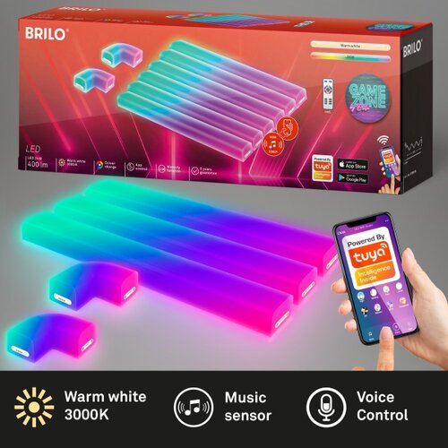 BRILO led rgbic prigu&amp;scaron;iva svetlosna traka pametna LED/24W/230V wi-fi tuya Slike