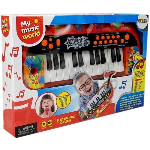 Lean_Toys Klaviatura, klavir, 24 tipk, USB mikrofon, rdeča Cene