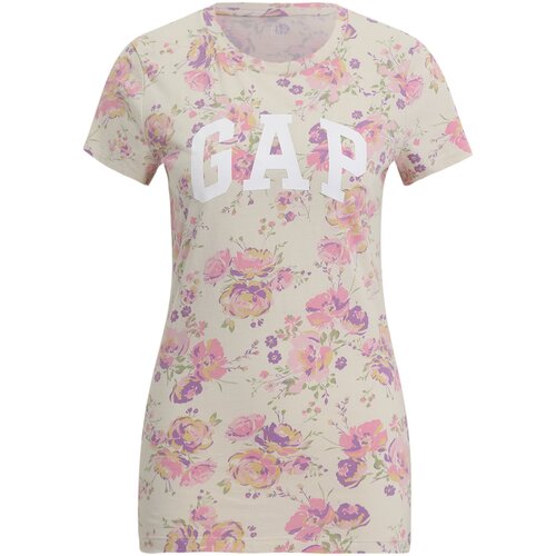 Gap Tall Majica &amp;#039;CLASSIC&amp;#039; sivkasto bež / ljubičasta / roza / bijela Slike