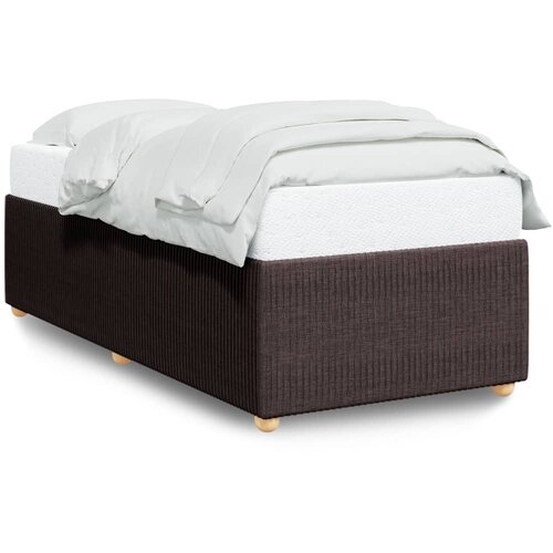 Maison Chic Posteljni okvir - Enojna postelja - Postelja za odrasle brez vzmetnice temno rjav 100x200 cm blago-J7744, (21767593) Slike