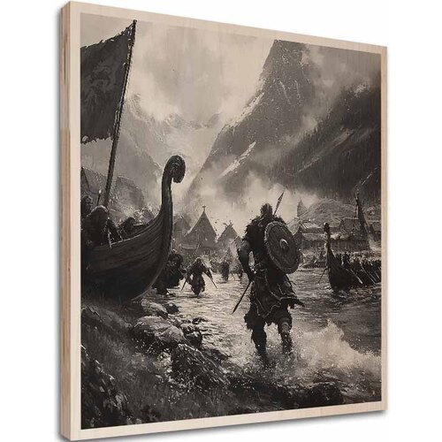  Slika na drvetu - Dolazak Vikinga Cene