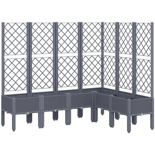 Maison Chic Cvetlično korito - Cvetlični Lonec z oporno mrežo sivo 160x120x142 cm PP, (21788748) Slike