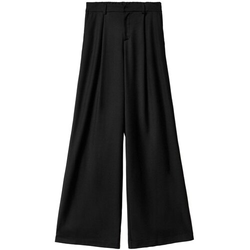 Hinnominate Hlače Over In Twill Con Pences E Elastico Sul Črna Cene