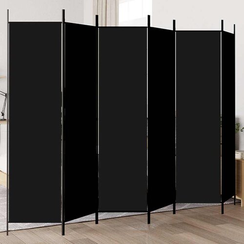  pregrada s 6 panela crna 300x200 cm od tkanine Cijene