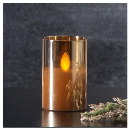 Star Trading Oranžna LED sveča iz voska v steklu Star Trading M-Twinkle, višina 7,5 cm