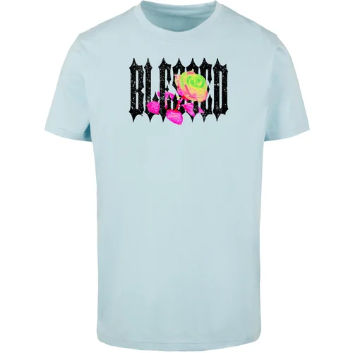 Mister Tee Men's T-shirt Blessed Rose blue