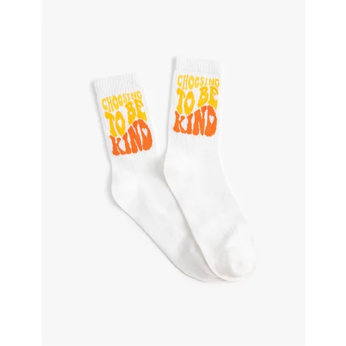 Koton Slogan Patterned Socks