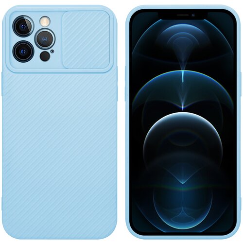 Cadorabo Ohi&amp;scaron;je, združljiv z Apple v Bonbon Light Blue - Za&amp;scaron;čitni pokrov, narejen iz fleksibilnega silikona TPU in z za&amp;scaron;čito pred kamero, (20591275) Slike