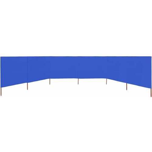  Vjetrobran sa 6 panela od tkanine 800 x 80 cm azurno plavi Slike