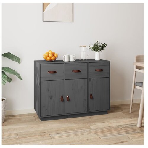  Komoda siva 100 x 40 x 75 cm od masivne borovine Cene