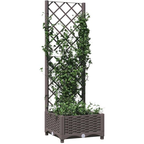  Sadilica s re&amp;scaron;etkom smeđa 40 x 40 x 121 5 cm PP Slike