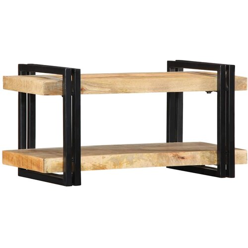 vidaXL Stenska polica 70x33x35 cm Masivni surovi les Mango Cene