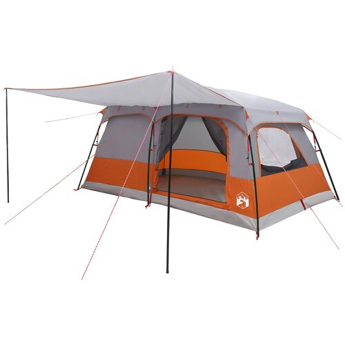 vidaXL Družinski &scaron;otor s streho Siva in oranžna 500 x 400 x 230 cm, (5000309645) Cene