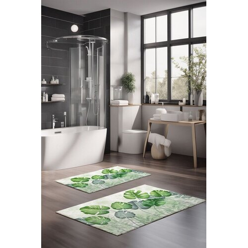  Set Otirač za kupatilo CT-5310, zeleno-bijeli Cijene