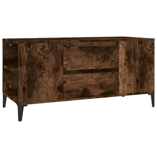 Maison Chic TV omarica - TV stojalo - Televizijska omarica dimljeni hrast 102x44,5x50 cm inženirski les, (21698734) Slike