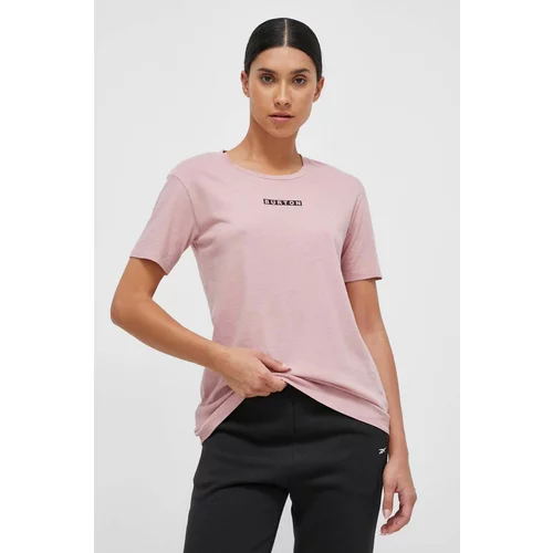 Burton Pamučna majica za žene, boja: ružičasta