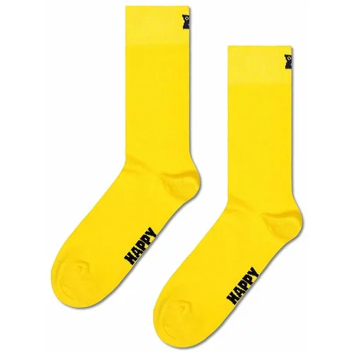 Happy Socks Nogavice Solid rumena barva