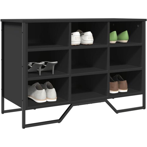 VidaXL Ormarić za cipele crni 90x38x61,5 cm od konstruiranog drva Slike