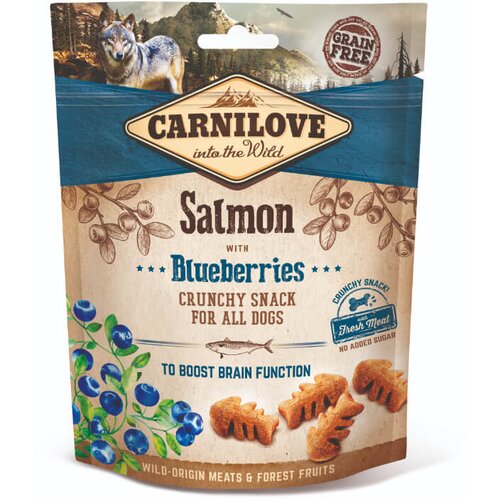 Carnilove dog crunchy snack - losos & borovnice, 200g Cene