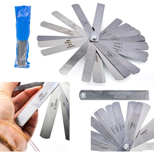 Rosfix Set 32 Merilnih Tipal - Sponke Za Merjenje &Scaron;irin Odprtine 0,04-0,8 Mm | Dolžina 99 Mm, Natančnost, (5000244513) Cene