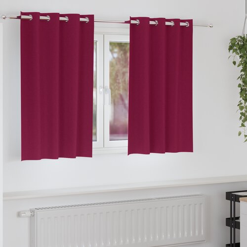 VidaXL Zavese z zavesami 2 pcs Vinorodna rdeča 140 x 140 cm Poliester Slike