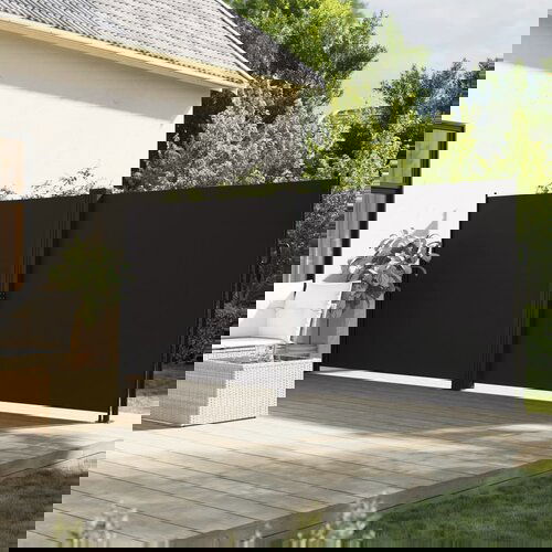 VidaXL Uvlačiva bočna tenda 160 x 600 cm crna Slike