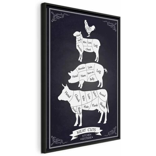  Slika - Kitchen Essential (1 Part) Vertical 80x120 U crnom drvenom okviru Cene
