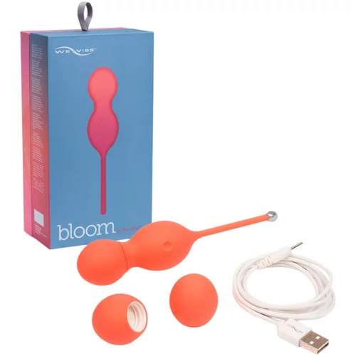 We Vibe Bloom - Gekonska žogica na baterije z zamenljivimi utežmi (oranžna)
