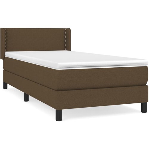 Maison Chic Box spring postelja - Vzmetna postelja z vzmetnico temno rjava 80x200 cm blago SL19892, (21893650) Slike