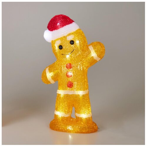  LED spolja&amp;scaron;nja božićna dekoracija 20xLED/2xAA 30 cm IP44 u obliku medenjaka Slike