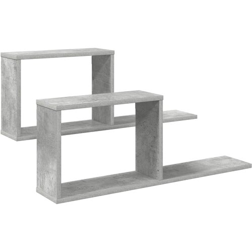 vidaXL Lebdeče police 2 pcs Betonsko siva 80 x 15 x 30 cm, (5000307311) Cene