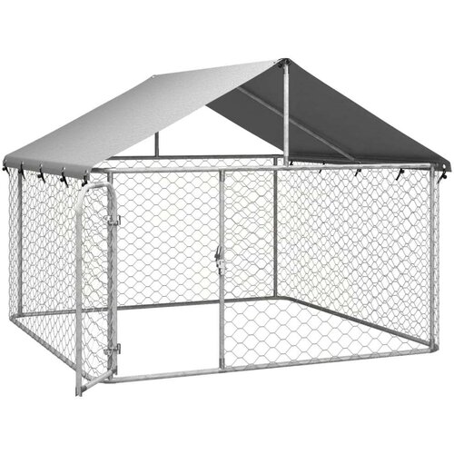  Vanjski kavez za pse s krovom 200 x 200 x 150 cm Slike