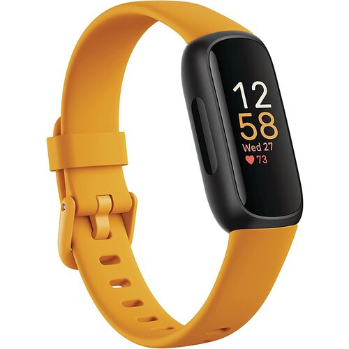 Fitbit sportska narukvica Inspire 3 FB424BKYW, Morning Glow/Black Slike