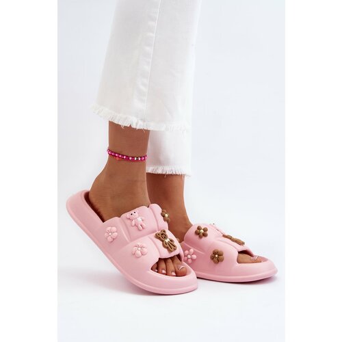 Kesi Women's foam slippers with embellishments, pink Cambrina Cene