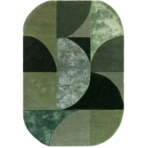 Asiatic Carpets Tamno zeleni vuneni tepih 160x230 cm Forest –