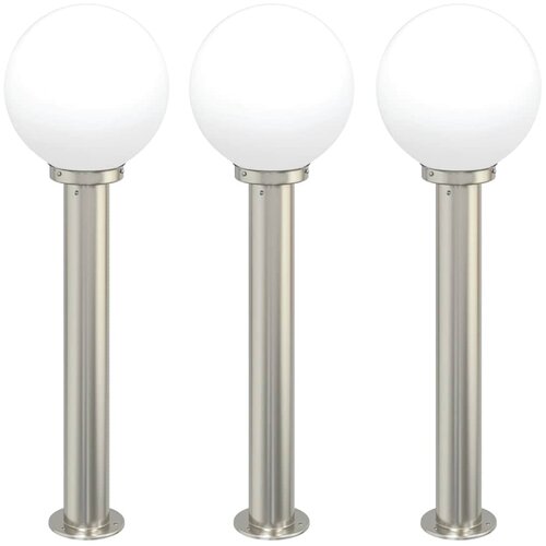 vidaXL Stebričke 3 kosi 80 cm nerjaveče jeklo IP44, (5000297043) Cene