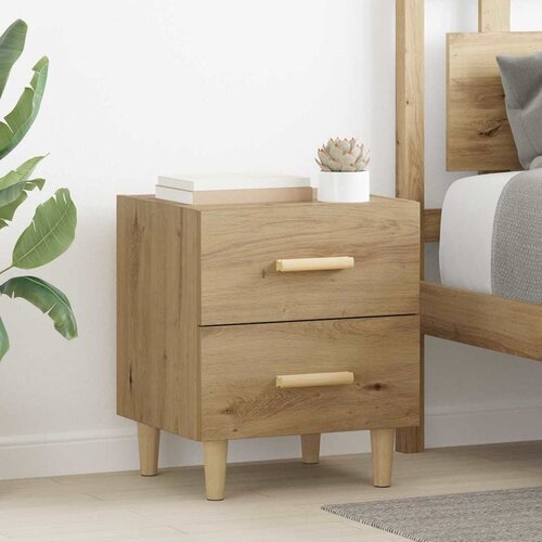 vidaXL Posteljna omarica 2 pcs artisan hrast 40 x 35 x 47.5 cm Cene