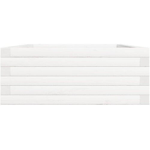  Vrtna sadilica bijela 90 x 60 x 23 cm od masivne borovine Slike