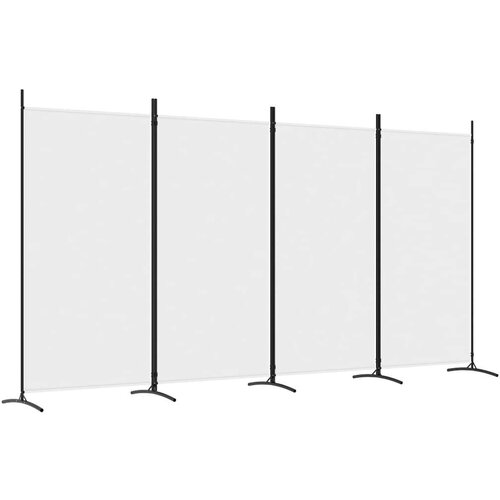  Sobna pregrada s 4 panela bijela 346 x 180 cm od tkanine Slike