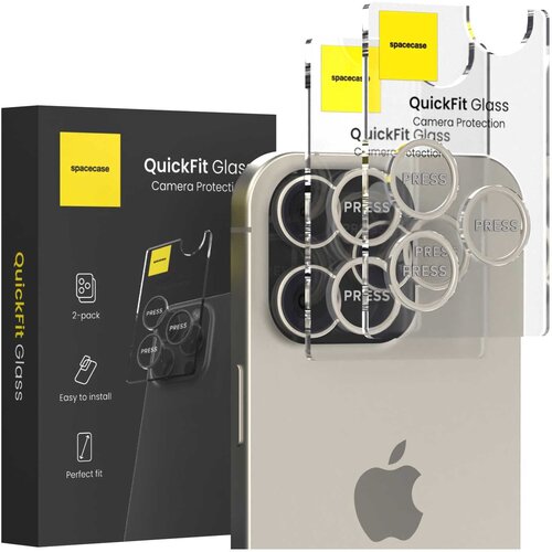Spacecase KAMERA IZ KALJENEGA STEKLA ZA IPHONE 16 PRO/MAX NATURAL TITAN, (21968010) Slike
