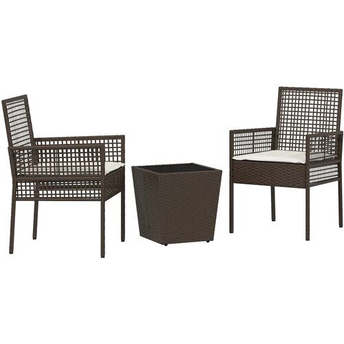 Bistro set za vrt 3 pcs Siva poliratan Slike