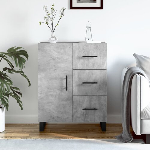 vidaXL Komoda betonsko siva 69,5x34x90 cm inženirski les Cene