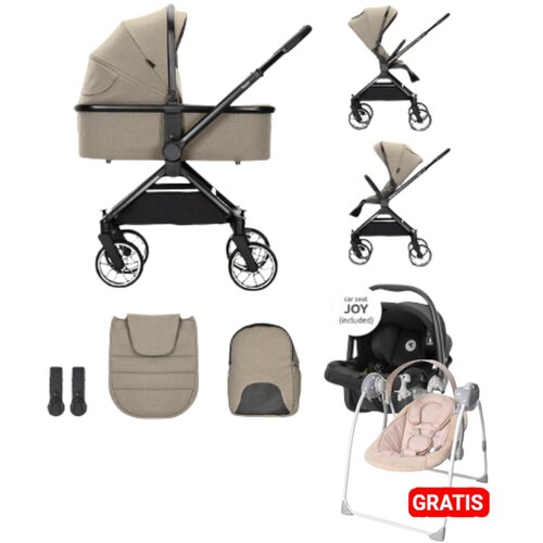 Lorelli KOLICA ZA BEBE REYA 3u1 - BROWN I GRATIS LEZALJKA PORTOFINO Slike
