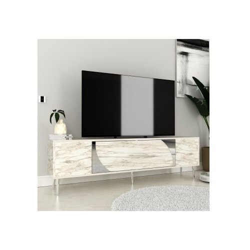 Hanah home tv polica Dekop2 ephesus marble silver Cene