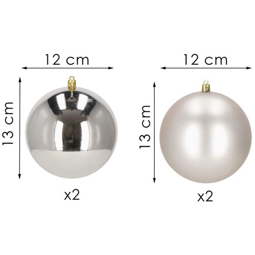  Set Kuglica za Božićno Drvce Springos® 12 cm, 4 komada Cene