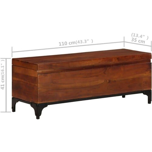 VidaXL &amp;Scaron;krinja za pohranu 110 x 35 x 41 cm od masivnog bagremovog drva Slike