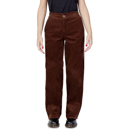 Only ONLVANNES-ADA STRAIGHT CORD PANT PNT - 15271986 Smeđa