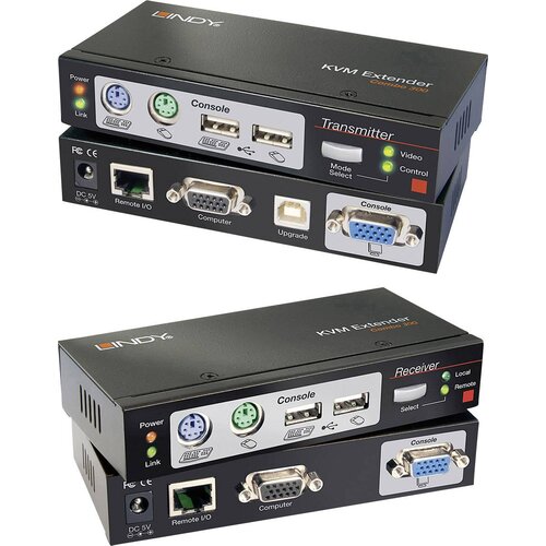 Lindy Cat.5 KVM Extender Combo 300 KVM podalj&amp;scaron;ek preko omrežnega kabla RJ45 300 m, (20428559) Slike