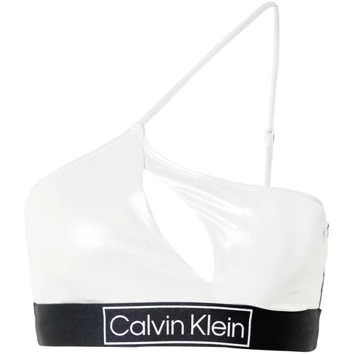 Calvin Klein Swimwear Bikini gornji dio srebrno siva / crna